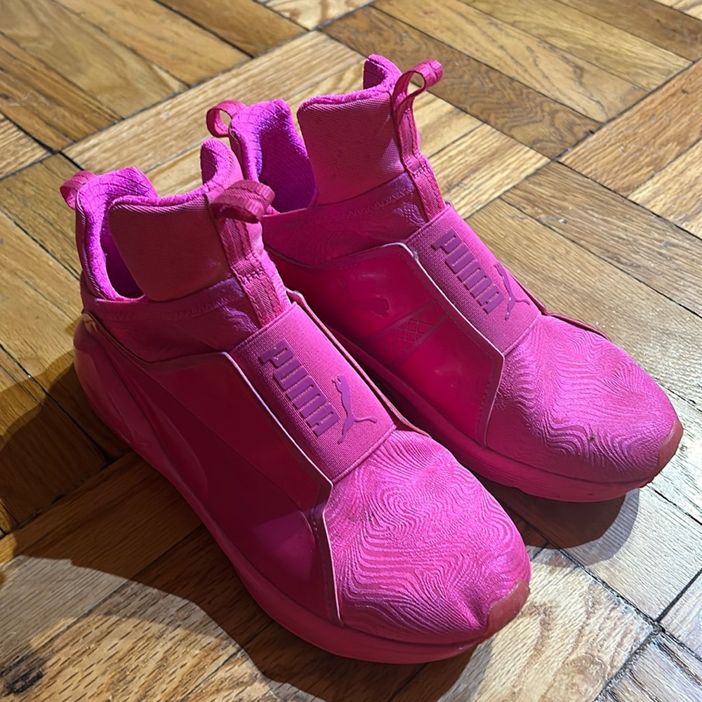 Puma Pink High Top Slip-On Sneakers Women’s Athletic Shoes